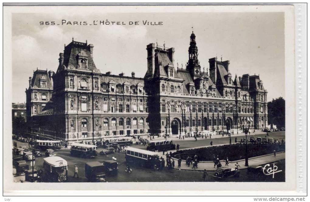 PARIS - L'Hotel E Ville Et Tram, Animation - Autres Monuments, édifices