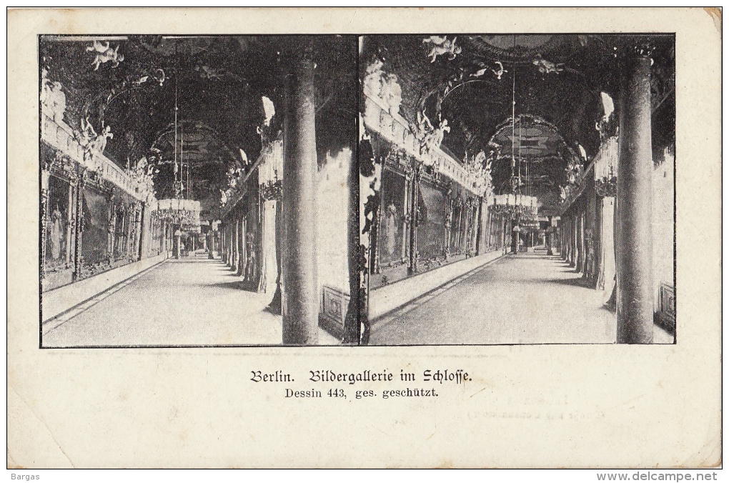 Carte Stereo Allemagne Deutschland Gallérie Bilder Schlosse - Cartes Stéréoscopiques