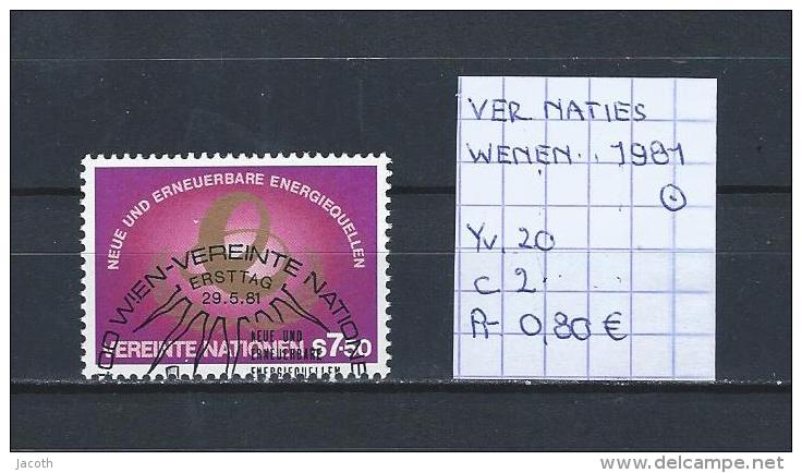 UNO - Wenen - 1981 - Yv. 20 Gest./obl./used - Gebraucht