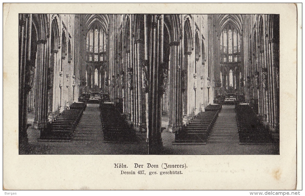 Carte Stereo Allemagne Deutschland Cologne Koln Der Dom - Cartes Stéréoscopiques