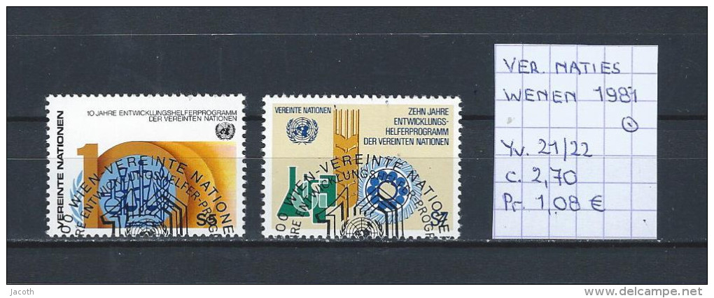 UNO - Wenen - 1981 - Yv. 21/22 Gest./obl./used - Gebraucht