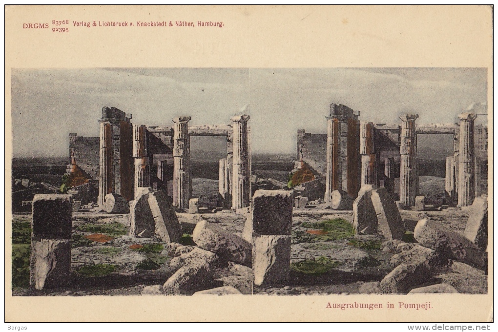 Carte Stereo Grèce Pompei - Cartes Stéréoscopiques