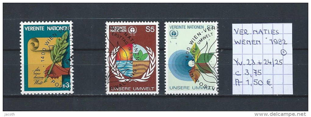 UNO - Wenen - 1982 - Yv. 23 + 24/25 Gest./obl./used - Usados