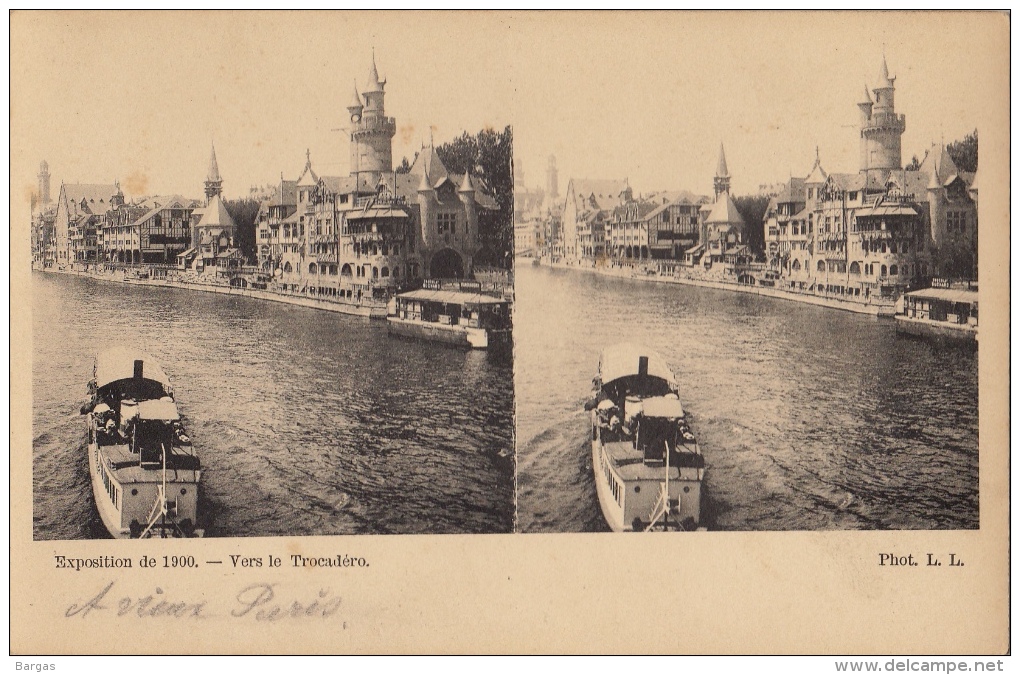 Carte Stereo France Paris Exposition 1900 - Cartes Stéréoscopiques