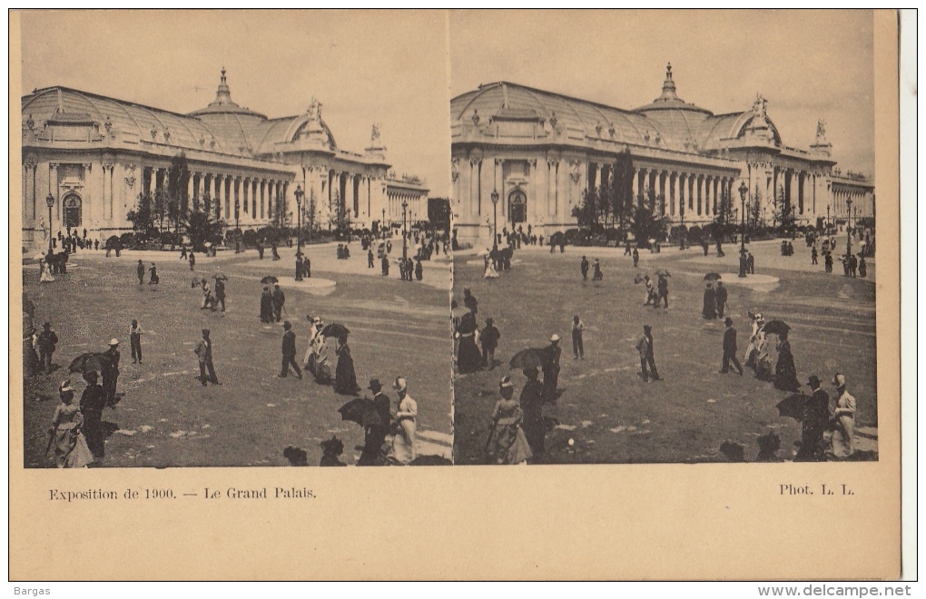 Carte Stereo France Paris Exposition 1900 Le Grand Palais - Cartes Stéréoscopiques