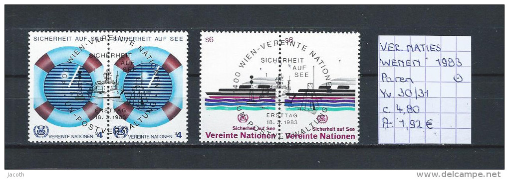 UNO - Wenen - 1983 - Yv. 30/31 Paren Gest./obl./used - Usados