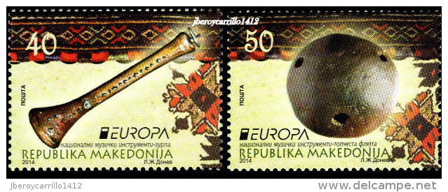 MACEDOINA/ MAKEDONIA/ MACÉDONIAE - EUROPA – CEPT 2014 THEME ANNUEL " INSTRUMENTS De MUSIQUE" - SERIE Da 2 V. - 2014