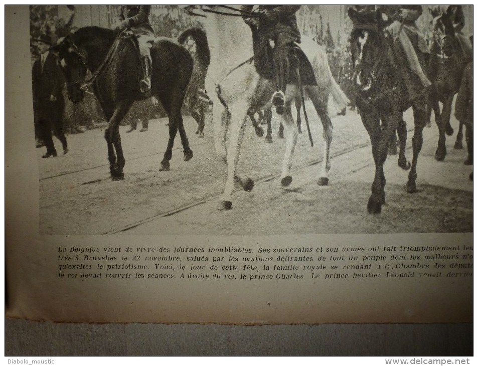 1918 LPDF: La Sarre;Fanions LPDF;Tous nos alliés à Strasbourg; VIVE LA BELGIQUE;Le "Queen-Elisabeth"; Les Echos (infos)