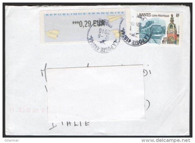 FRANCE 2010 - MAILED ENVELOPE - NANTES - LOIRE-ATLANTIQUE - TRAMS - Tramways