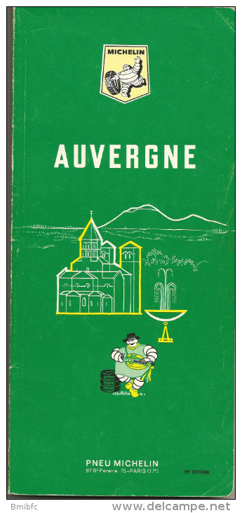 Guide Du Pneu Michelin  AUVERGNE 1968 - Michelin (guide)