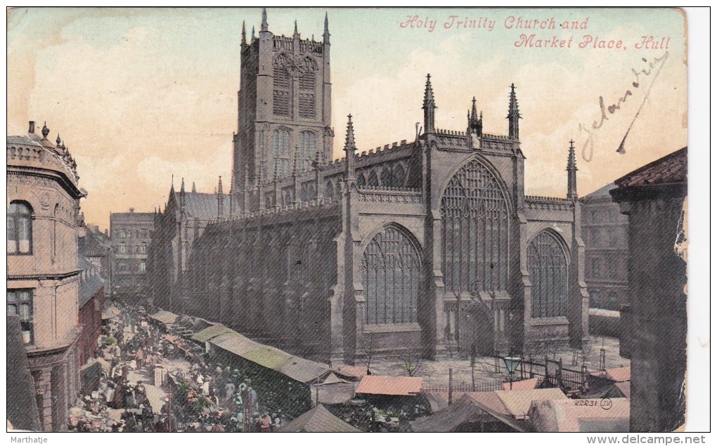 Holy Trinity Church And Market Place, Hull. - Hull