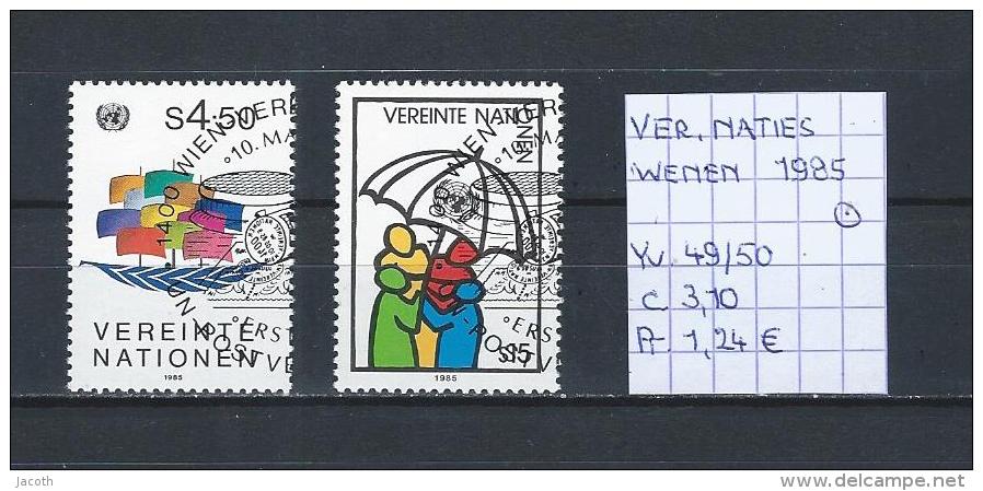 UNO - Wenen - 1985 - Yv. 49/50 Gest./obl./used - Usados