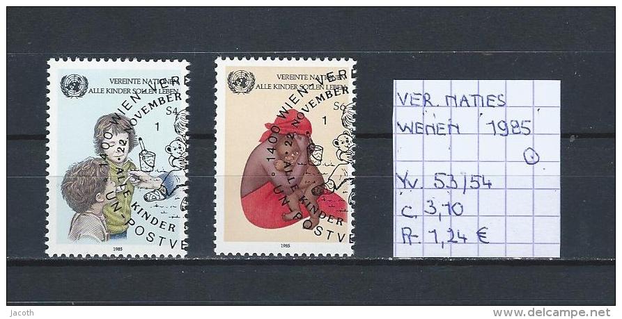 UNO - Wenen - 1985 - Yv. 53/54 Gest./obl./used - Usados