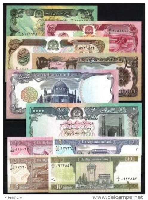 Afghanistan Lot De 10 Billets Différents Neufs 1er Choix - 10 Banknotes UNC - Vrac - Billets