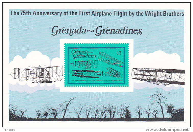 Grenada Grenadines 1978 75th Anniversary Of First Powered Flight Souvenir Sheet MNH - Grenada (1974-...)