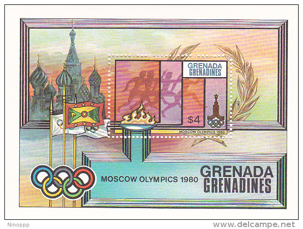 Grenada Grenadines 1980 Moscow Olympics Souvenir Sheet MNH - Grenada (1974-...)