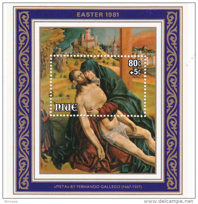 Niue 1981 Easter ,The Pieta ,Charity  Souvenir Sheet MNH - Niue