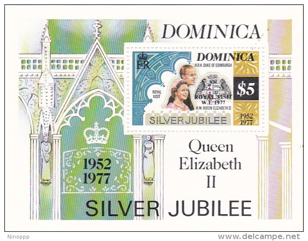 Dominica 1977 Royal Visit Souvenir Sheet MNH - Dominique (1978-...)