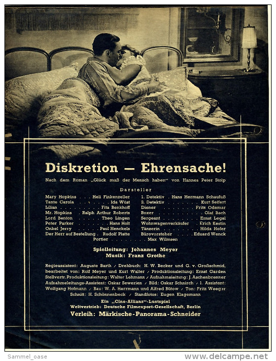"Illustrierter Film-Kurier"  "Diskretion Ehrensache" Mit Heli Finkenzeller , Ida Wüst  -  Filmprogramm Nr. 2824 Von 1938 - Zeitschriften