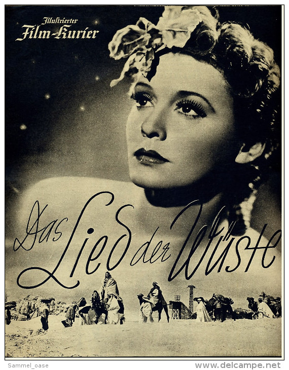 "Illustrierter Film-Kurier"  "Das Lied Der Wüste" Mit Zarah Leander , Gustav Knuth  -  Filmprogramm Nr. 3034 Von 1939 - Magazines