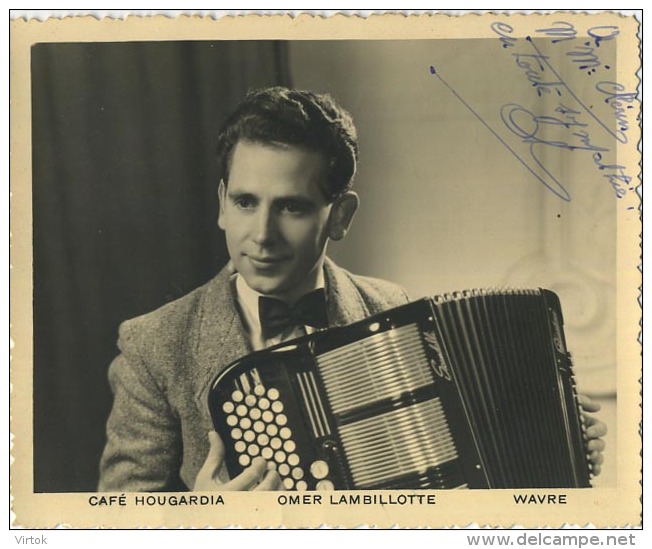 Wavre :  Omer Lambillotte  :  Accordéonia  :  Café  Hougardia  (  2 Scans )  Format 11 X 9 Cm - Wavre