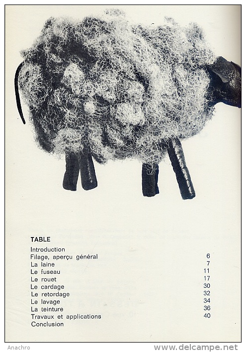 FILER LA LAINE AU ROUET 1974 - Wool