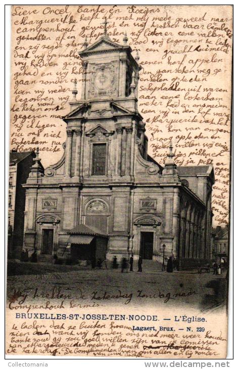 BRABANT 2 CP  St Joost Ten Noode  Kerk 1906  Folklorefeest  1928 Dessin O. Liedel - St-Joost-ten-Node - St-Josse-ten-Noode