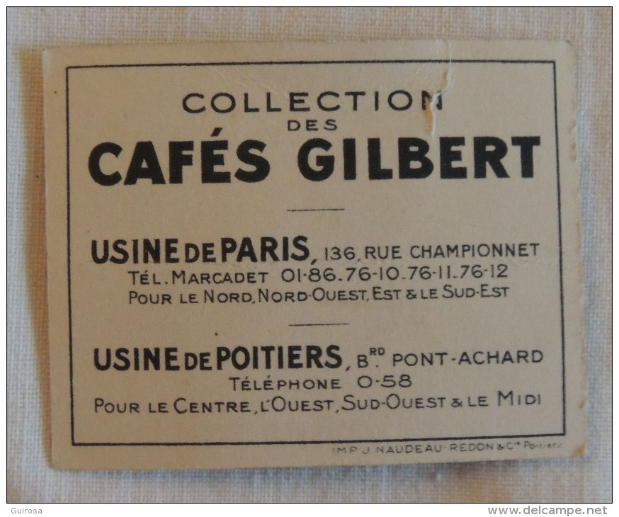 Album des Cafés Gilbert vide en mauvais état