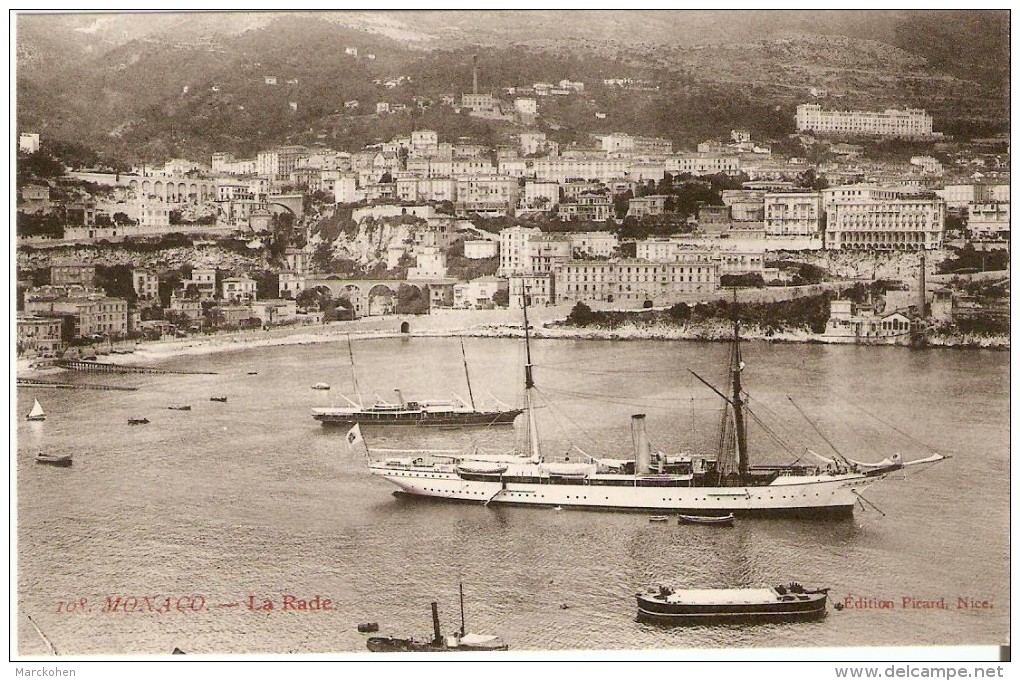 MONACO : La Rade. Beaux Voiliers. Panorama. - Porto