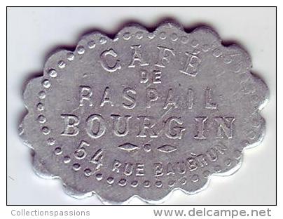 Monnaie De Nécessité - LOIRE 42 - St Etienne - Café De Raspail Bourgin. 12 1/2c - Frappe Décentrée - - Monétaires / De Nécessité