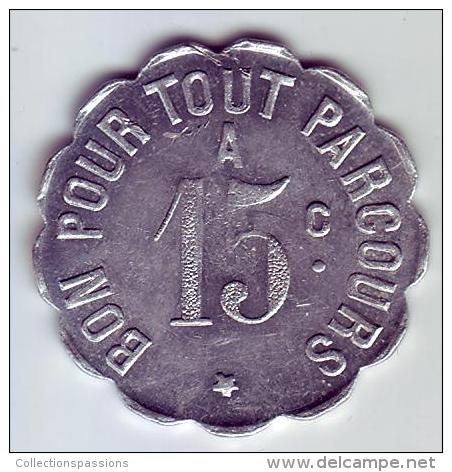 Monnaie De Nécessité - LOIRE 42 - St Etienne - Cie Des Chemins De Fer à Voie étroite. 15c - - Monétaires / De Nécessité