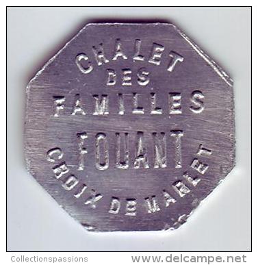 Monnaie De Nécessité - LOIRE 42 - Unieux - Croix De Marlet. Chalet Des Familles FOUANT - 25c - - Monedas / De Necesidad