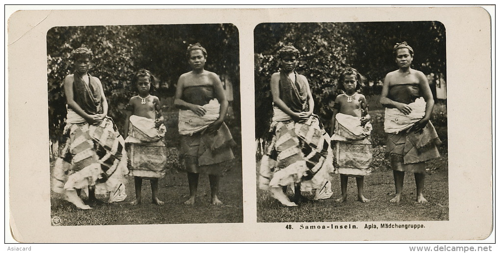 Stereo 48 Samoa Inseln Apia Madchengruppe Femmes Nues - Samoa