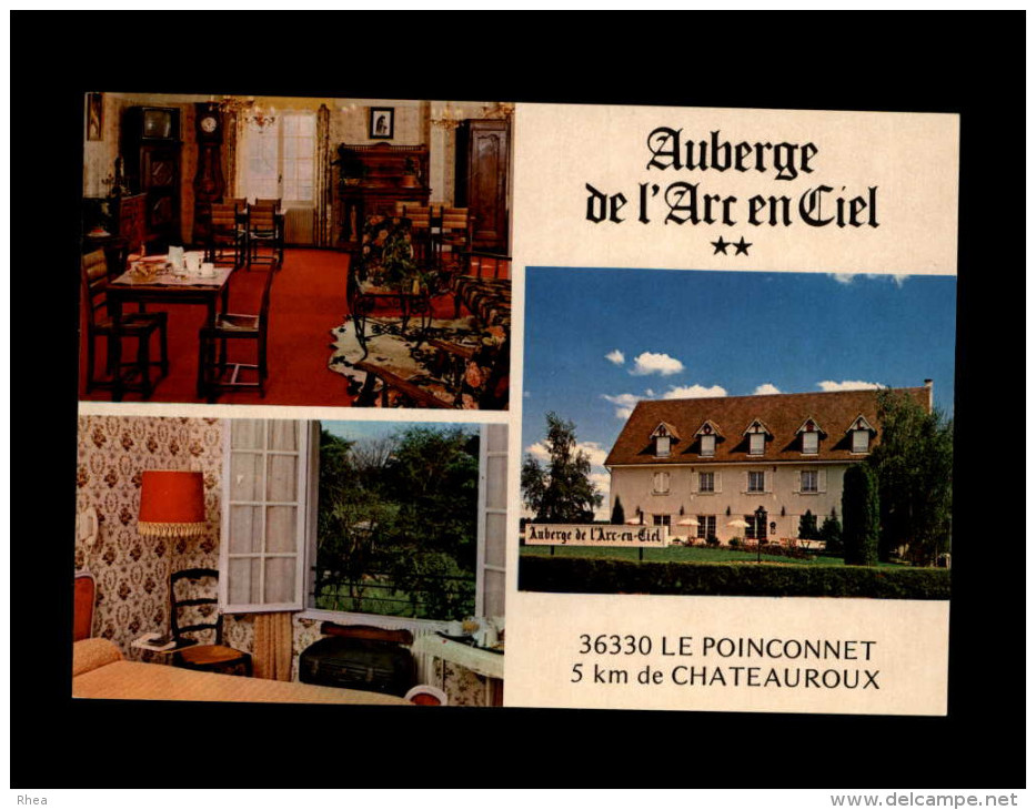 36 - LE POINCONNET - Auberge De L'Arc En Ciel - Carte Pub - - Autres & Non Classés