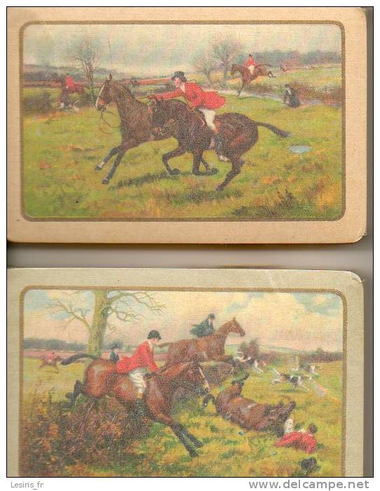 ANCIEN  JEUX DE CARTES A JOUER - SANS DOUTE DE BRIDGE - DANS LEUR ETUI CARTON D´ORIGINE  - CHEVAUX - WADDINGTON - PLAYIN - Sonstige & Ohne Zuordnung