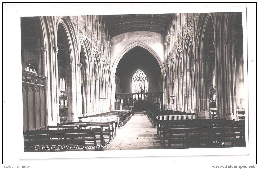 RP CHURCH INTERIOR St Peter & St Paul Church Lavenham Suffolk Postcard UNUSED - Other & Unclassified