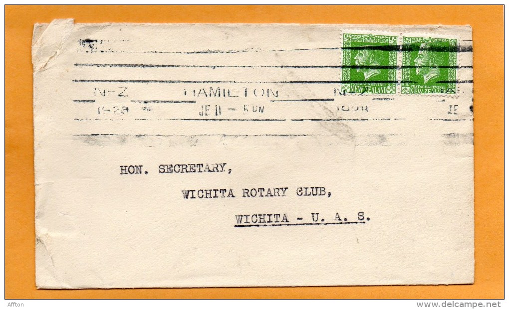 New Zealand 1928 Cover Mailed To USA - Cartas & Documentos