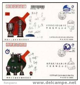 1995 CHINA PFTN-11 43TH T.T.CHAMPIONSHIP  FDC 2V - Covers & Documents