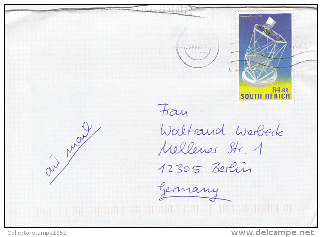 1102- SOUTH AFRICAN LARGE TELESCOPE, STAMPS ON COVER, 2005, SOUTH AFRICA - Lettres & Documents