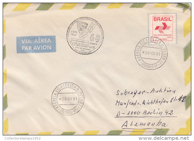 1104- PUBLIC ADMINISTRATION ANNIVERSARY, SPECIAL POSTMARK ON COVER, 1991, BRASIL - Covers & Documents