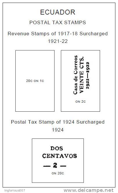 ECUADOR STAMP ALBUM PAGES 1865-2011 (449 pages)