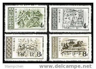 China 1956 S16 Pictures On East Han Bricks Stamps Archery Agriculture Architecture Horse Salt Farm Hunting Bridge - Neufs