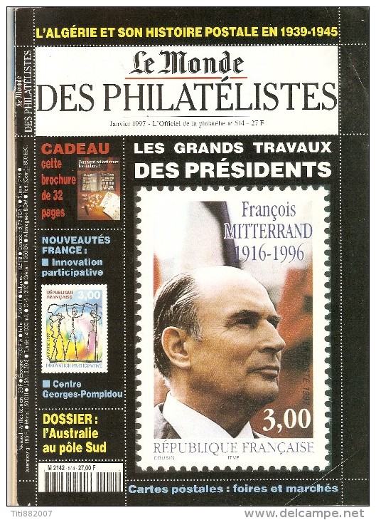 Le Monde Des Philatélistes  -   N° 514  -   Janvier 1997 - French (from 1941)