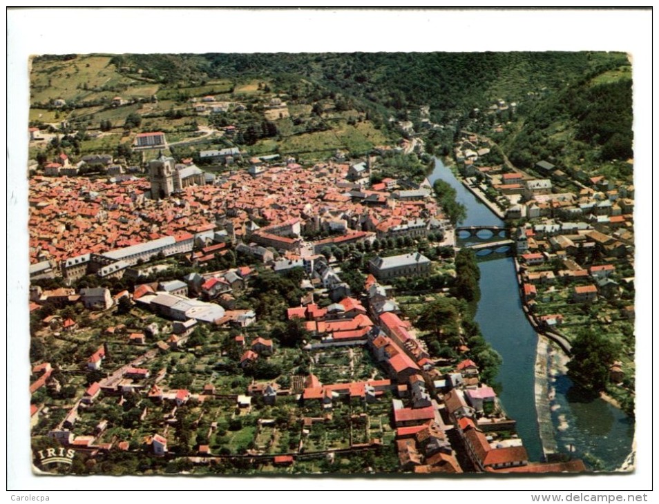 CP - VILLEFRANCHE DE ROUERGUE (12) VUE GENERALE AERIENNE - Villefranche De Rouergue