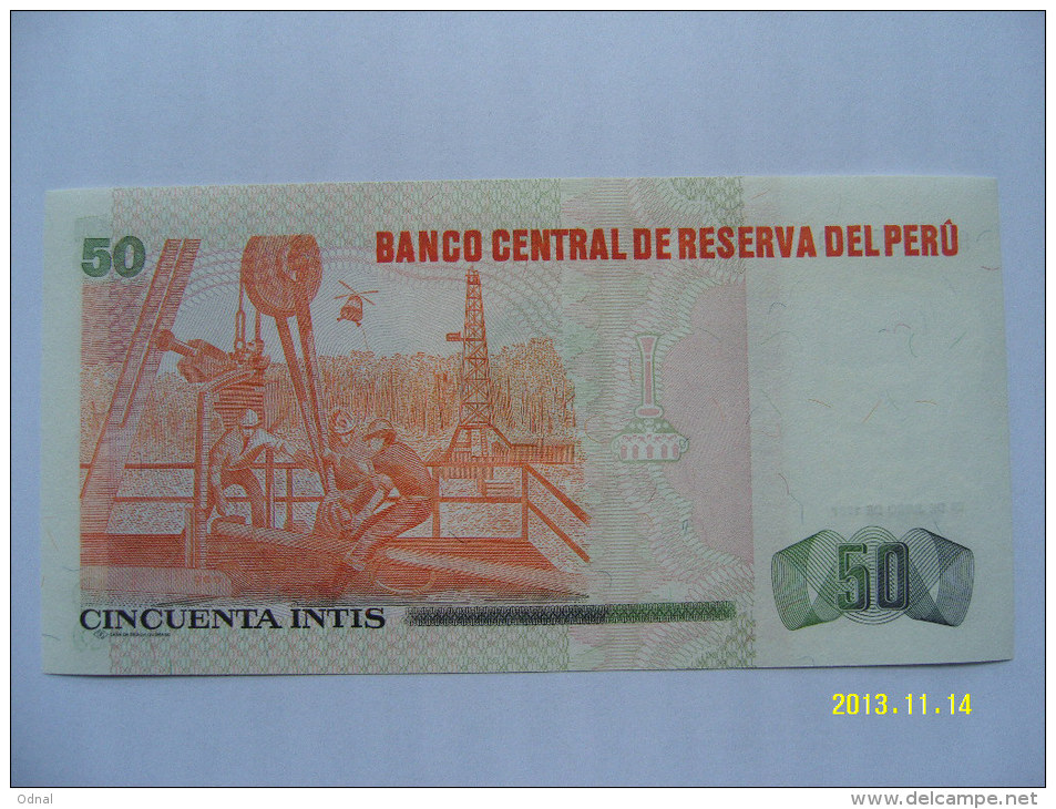 BANCONOTE   PERU'  50  INTIS   FIOR DI STAMPA - Peru