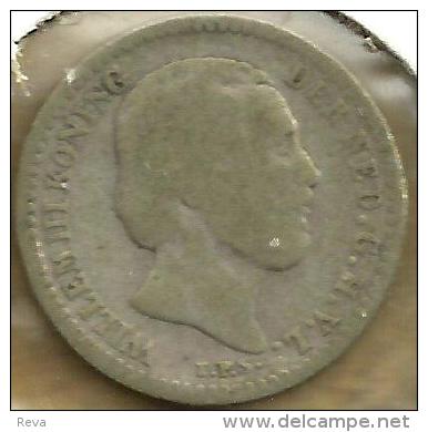 NERTHERLANDS 10 CENTS WREATH FRONT KING HEAD BACK 1890 AG SILVER KM80  AF READ DESCRIPTION CAREFULLY !!! - 1849-1890 : Willem III