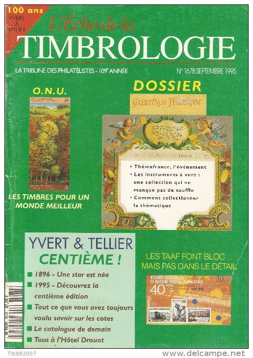 L' Echo De La Timbrologie   -   N° 1678  -   Octobre  1995 - Französisch (ab 1941)