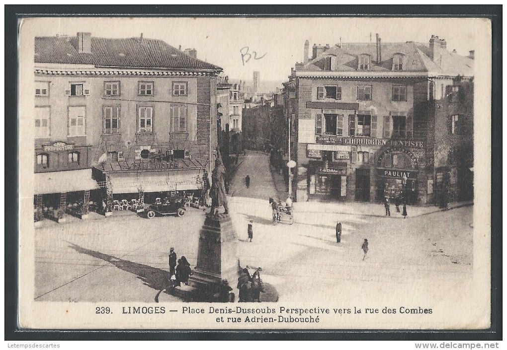 - CPA 87 - Limoges, Place Denis Dussoubs - Perspective Vers La Rue Des Combes Et Rue Adrien-Dubouché - Limoges