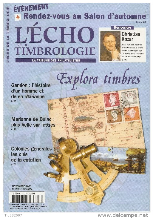 L' Echo De La Timbrologie   -   N° 1790  -   Novembre  2005 - Französisch (ab 1941)