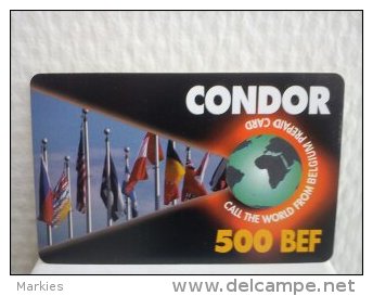 Condor Prepaid  Belgium 500BEF Used - Cartes GSM, Recharges & Prépayées